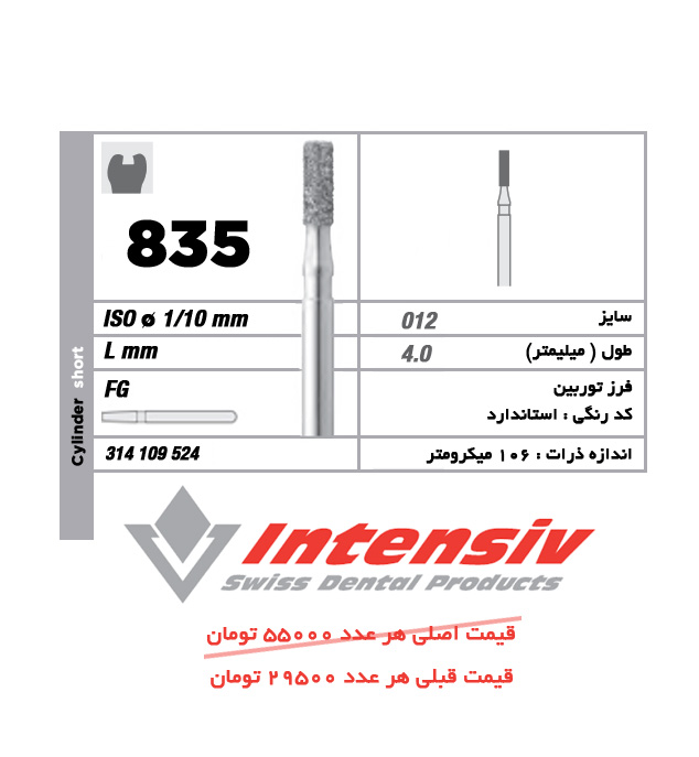 فرز توربین الماسی Intensiv Cylinder Short 