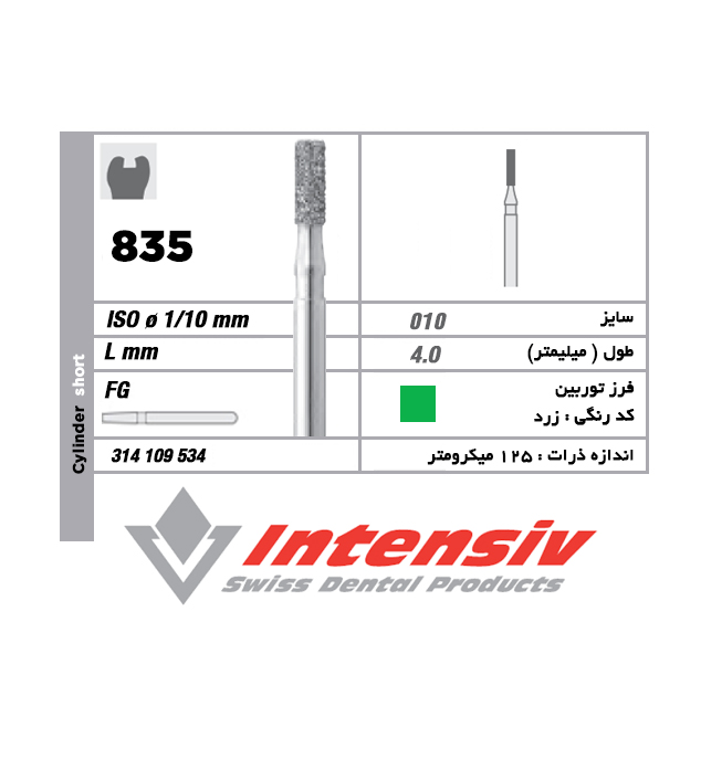 فرز توربین الماسی Intensiv Cylinder Short 