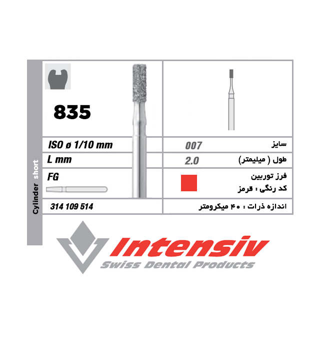 فرز توربین الماسی Intensiv Cylinder Short 